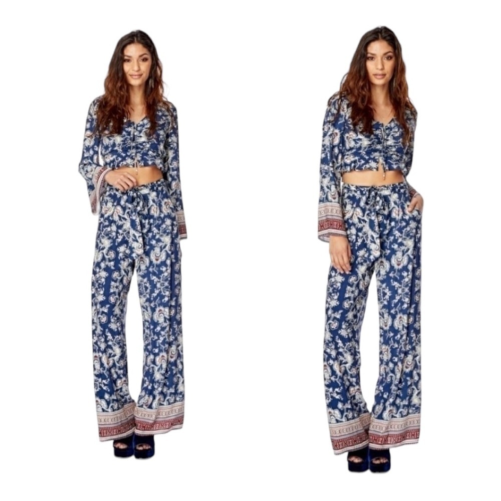Lost + Wander Indigo Muse Paisley Pant Women’s Size Small